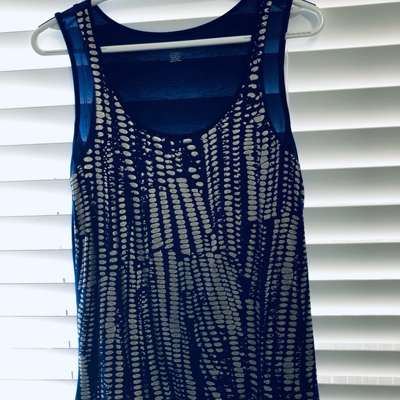 Royal blue and silver tank top. - Picture 2 of 5